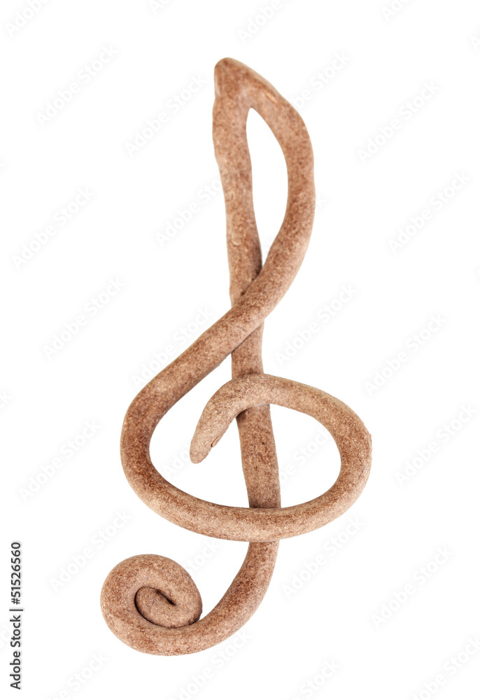 Treble clef isolated on white Treble clef isolated on white