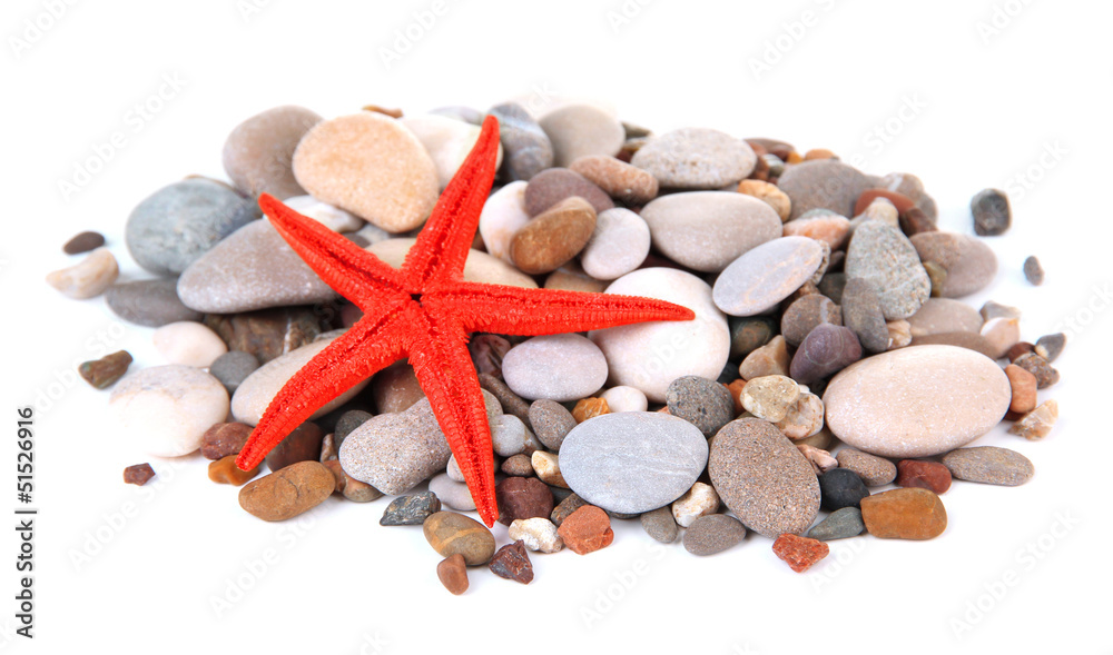 Sea stones isolated on white Sea stones isolated on white