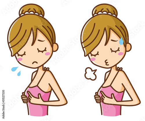 胸を気にする女性
