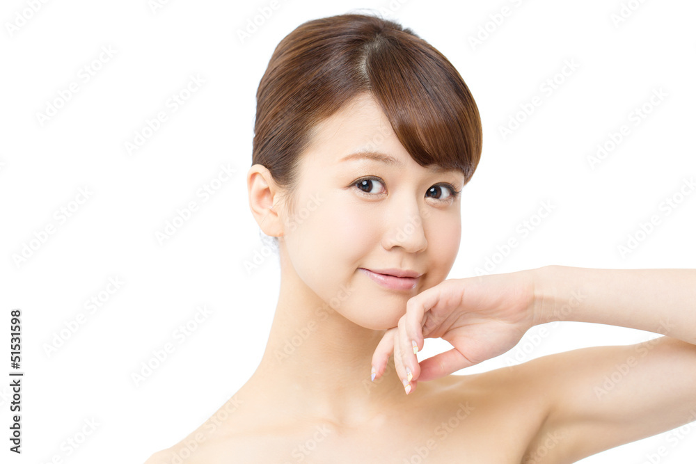 Beautiful young woman isolated on white background Beautiful young woman isolated on white background