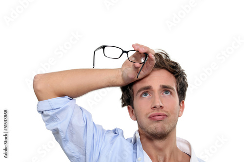 Photos Relieved man