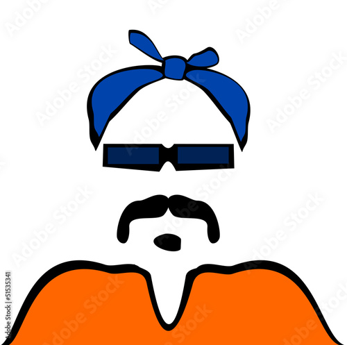 prison inmate wearing bandanna