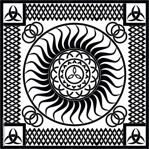 vector seamless texture with medieval - keltic - classic - ethni