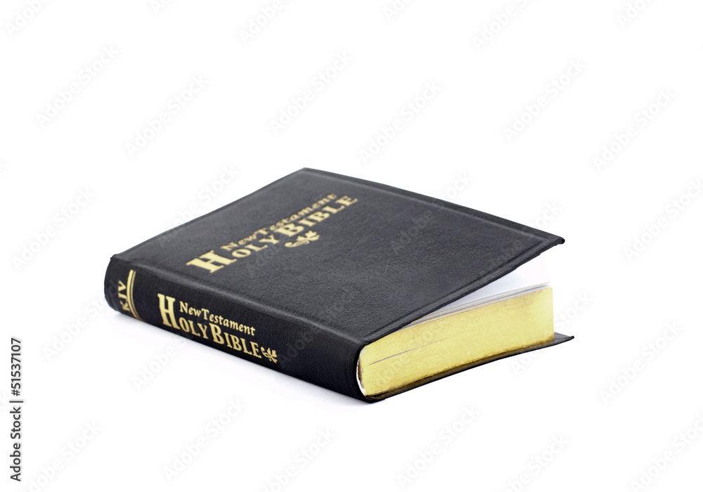 holy bible on a white background holy bible on a white background