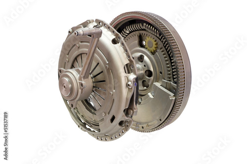 car clutch isolated on white photo