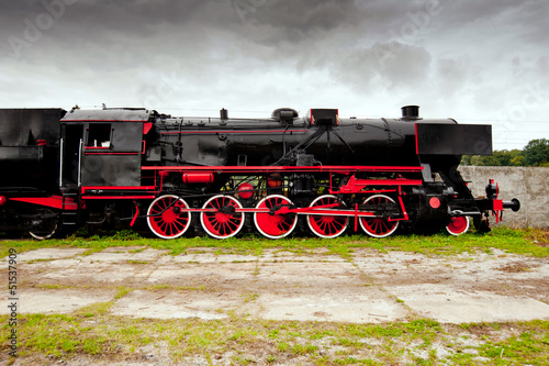 black locomotive