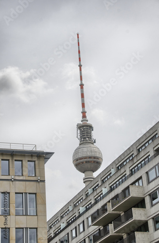 Berlin. Beautiful wideangle view of Alexanderplatz