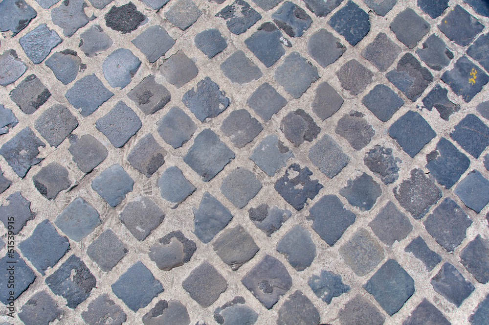 Fototapeta premium Sanpietrini, typical Rome pavement, Italy