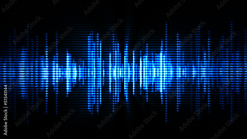 Blue high-tech waveform (seamless loop)