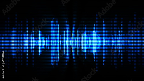 Blue high-tech waveform (seamless loop)