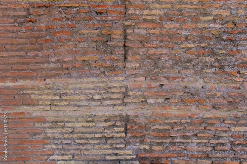 Old rough brick wall close up texture view