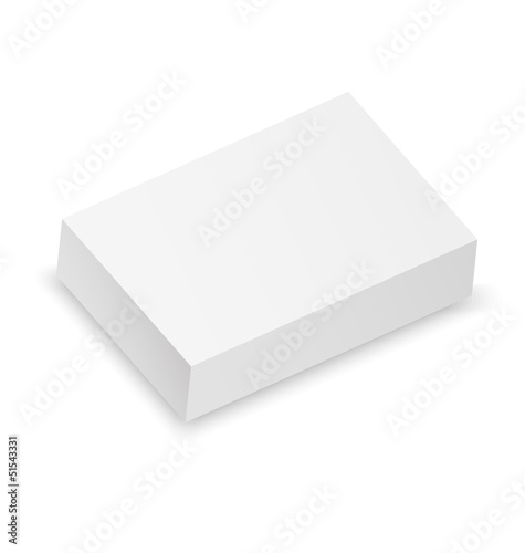 Blank box on white background