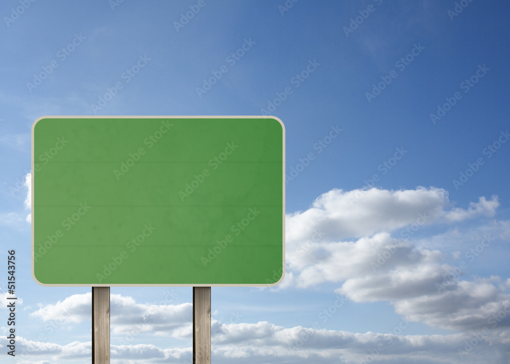 Green road sign Green road sign