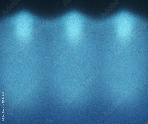 Blue Illuminated Wall