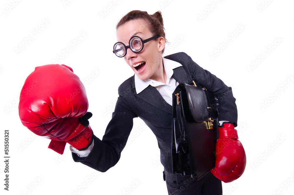 Funny boxer isolated on white Funny boxer isolated on white