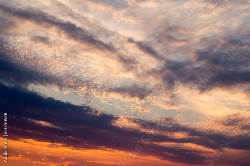 dramatic sunset cloudscape