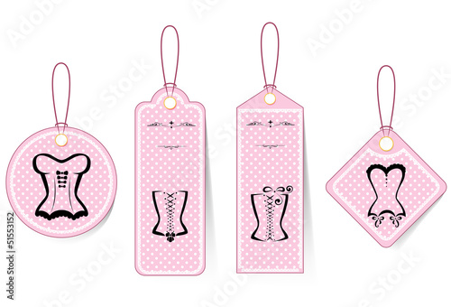 set icons with corset