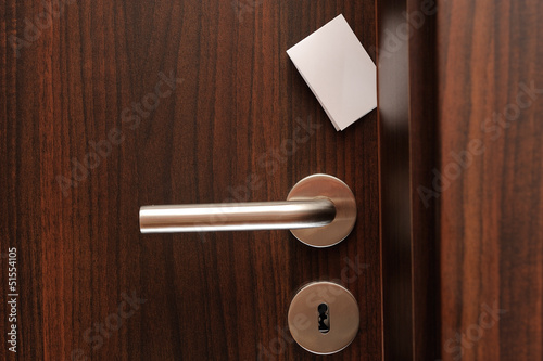 door with a note