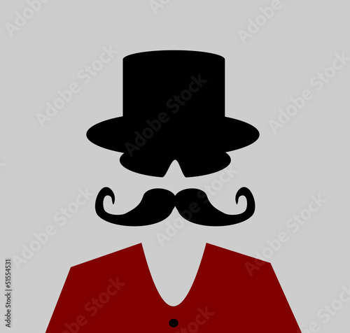 man with big mustache and top hat