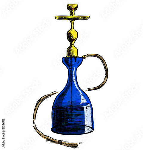 Hookah on white background