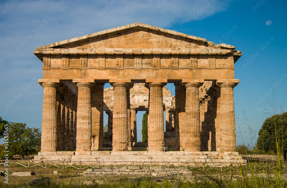 Temple at Paestum Italy frontal