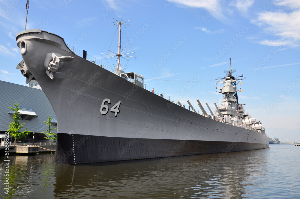 USS Wisconsin Battleship (BB-64) in Norfolk, Virginia USS Wisconsin Battleship (BB-64) in Norfolk, Virginia