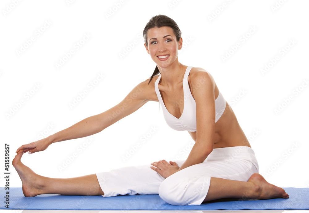 woman and yoga woman and yoga