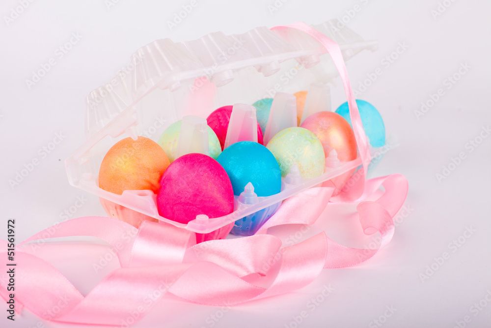 Fototapeta premium Easter eggs in a basket