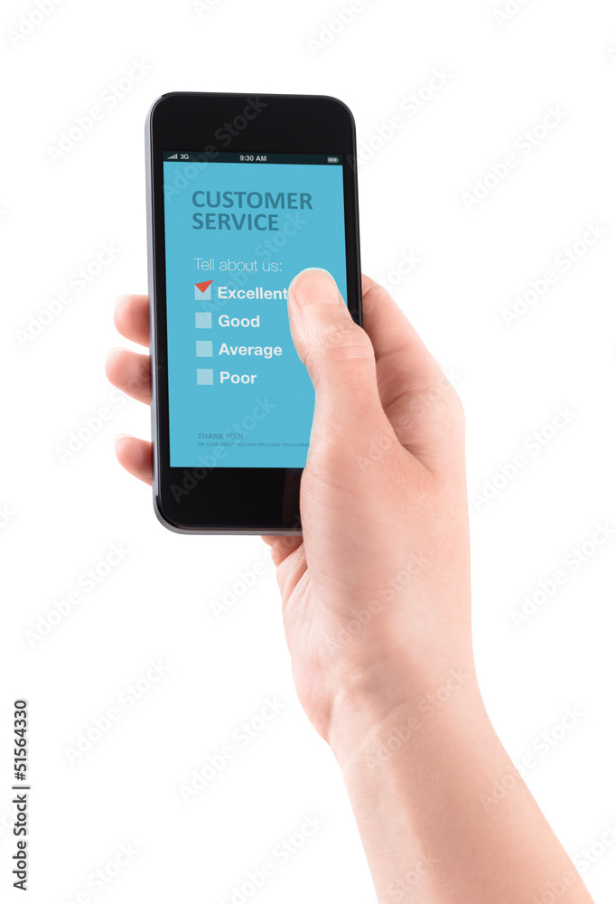Customer service feedback on mobile Customer service feedback on mobile