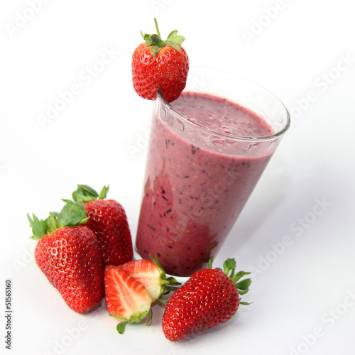 Strawberry and Blackberry Fruit Smoothie