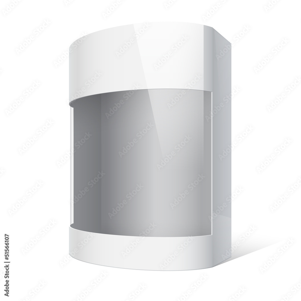 Realistic Package Box with a transparent window Realistic Package Box with a transparent window