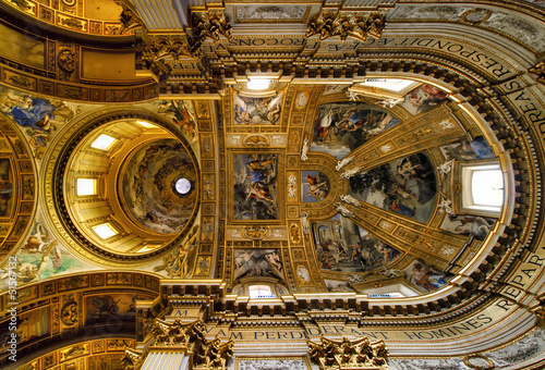 Naklejka Ceiling of the Sant'Andrea della Valle - ołtarz, andrea, barok,  fototapety | Foteks