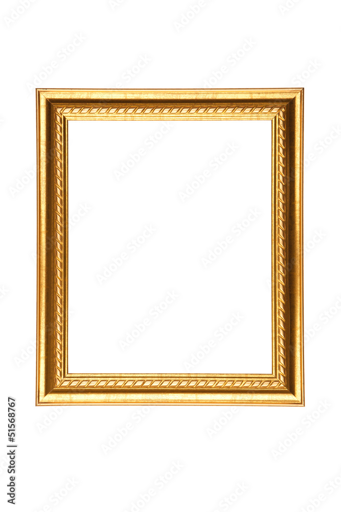 Thin golden frame with blank space. Thin golden frame with blank space.