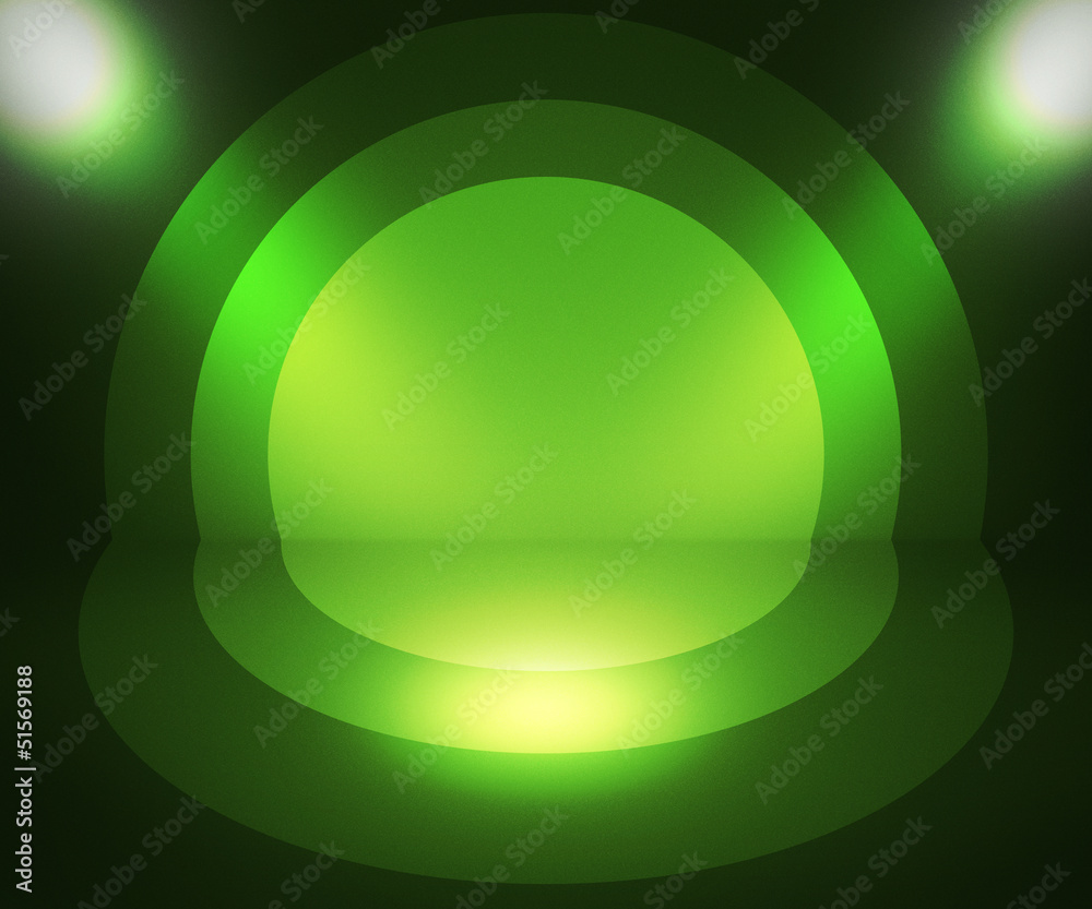 Retro Spotlight Green Background