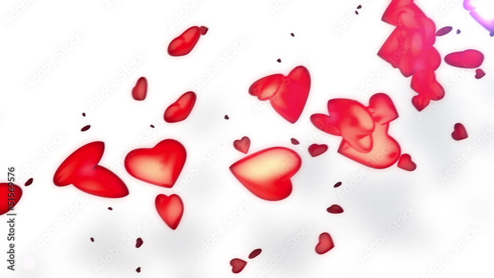 Falling Hearts - Love - Valentine concept Falling Hearts - Love - Valentine concept