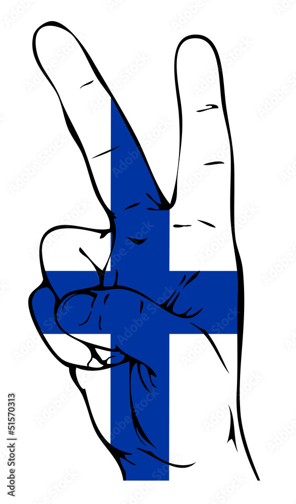 Obraz premium Peace Sign of the Finnish flag