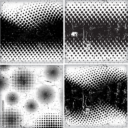 Grunge halftones background