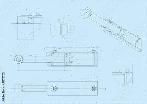 vérin plan 2D