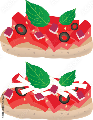 bruschetta illustration