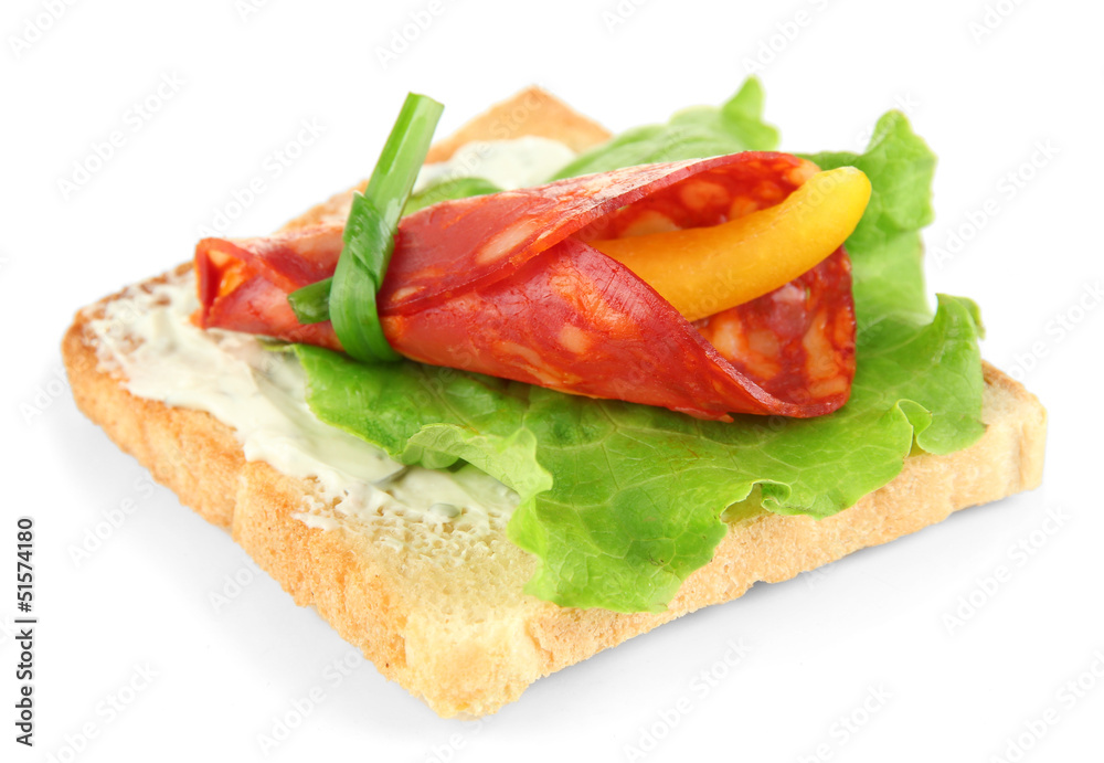 Salami rolls with paprika pieces inside, Salami rolls with paprika pieces inside,