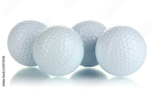 Golf balls isolated on white