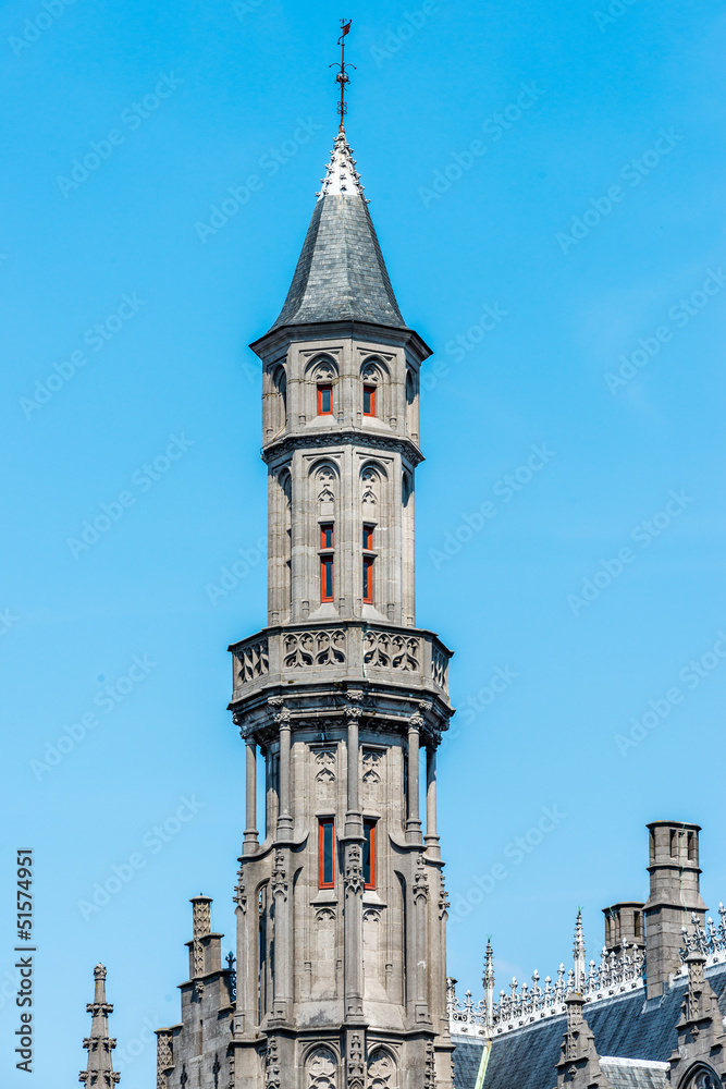 Tower of the Provinciaal Hof (Provincial Court) in Brugge