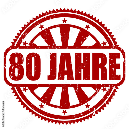 80 Jahre, stempel