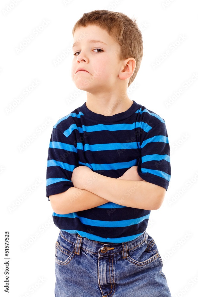 Discontent little boy Discontent little boy