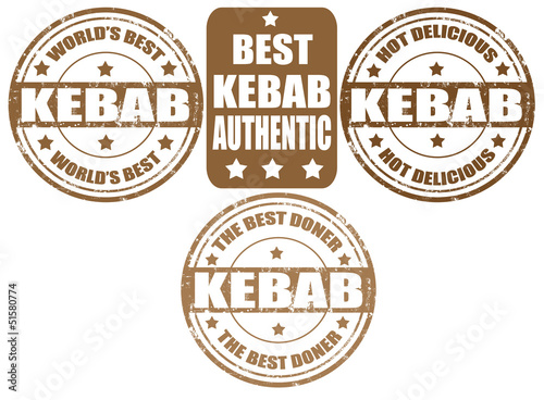 Set of kebab stamps