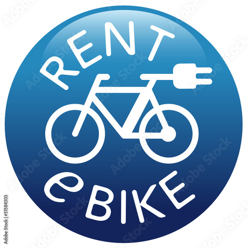 Button rent e bike blue