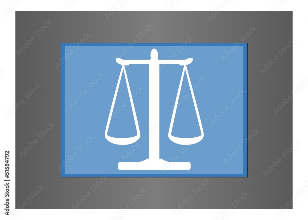 Balance de la Justice dans un cadre