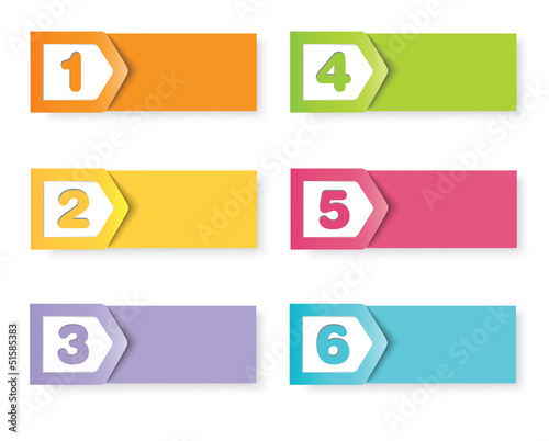 vector numbered banners