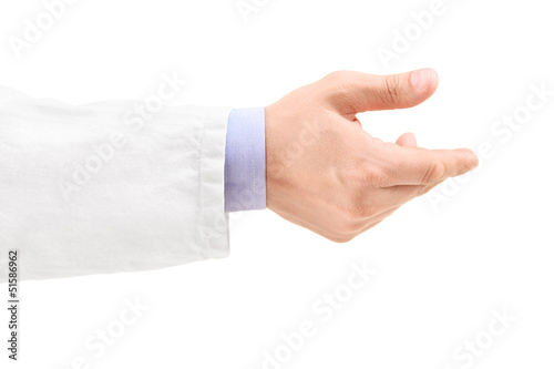 Hand of a male doctor