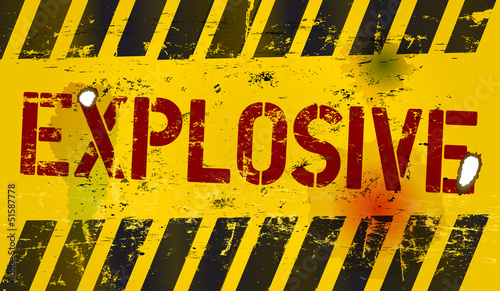 Explosive warning singn, vector